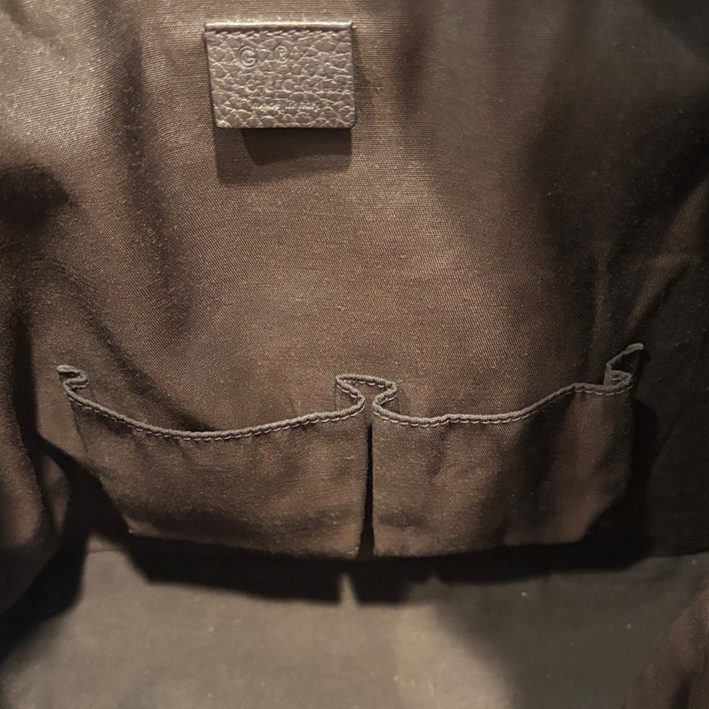 Gucci Tan Monogram Drawstring Pouch medium - Picture 6 of 7